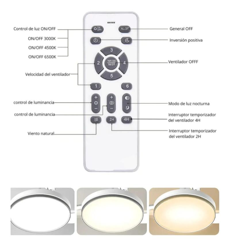 Ventilador De Techo Luz Cálida Fría Retráctil Con Control