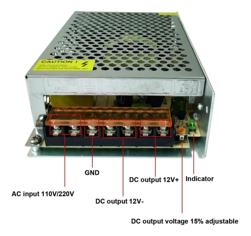 Fuente Metalica De Alimentacion 12 V 10a Recargable