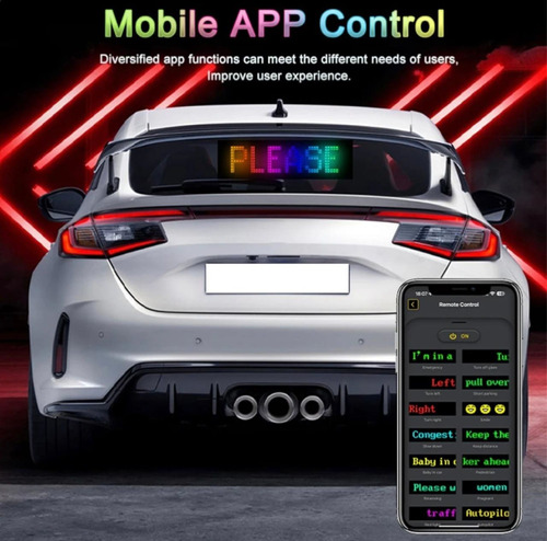 Letrero Led Auto Luminoso Panel Programable Control App