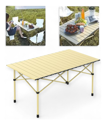Mesa Camping Plegable Portátil Metalico