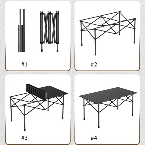 Mesa Camping Plegable Portátil Metalico