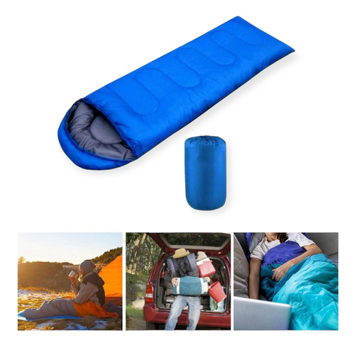 Bolsa De Dormir Exterior Camping Con Capucha Impermeable