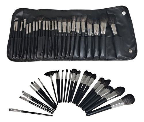 Kit Estuche Con 24 Brochas De Maquillaje