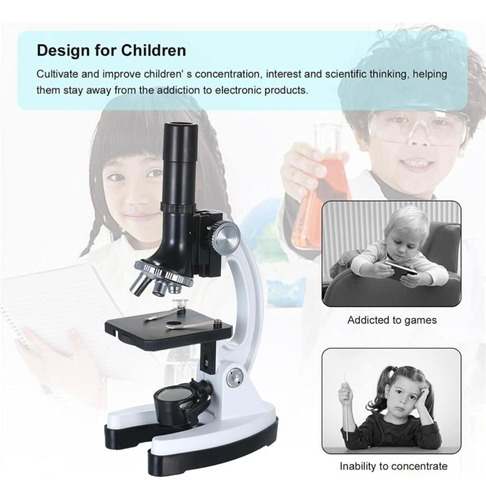 Kit Microscopio Biológico Zoom 1200x Valija