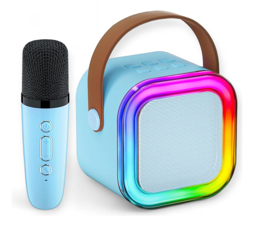 Parlante Portátil Led Rgb Bluetooth Karaoke Y Micrófonos