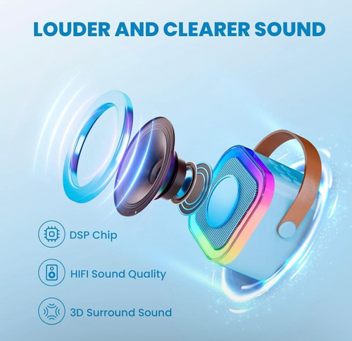 Parlante Portátil Led Rgb Bluetooth Karaoke Y Micrófonos