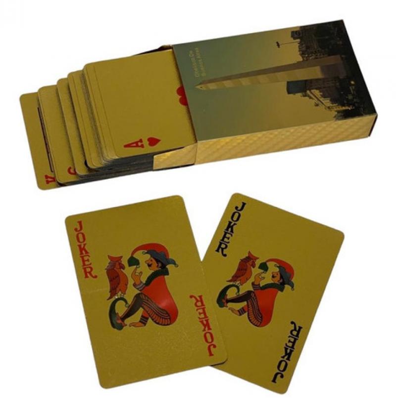 Mazo De Cartas Doradas Naipes Poker Obelisco