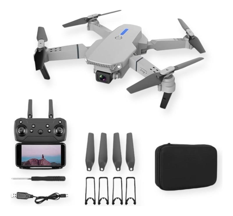 Dron Profesional E88 Pro Rc 4k Con Cámara Y Rotación