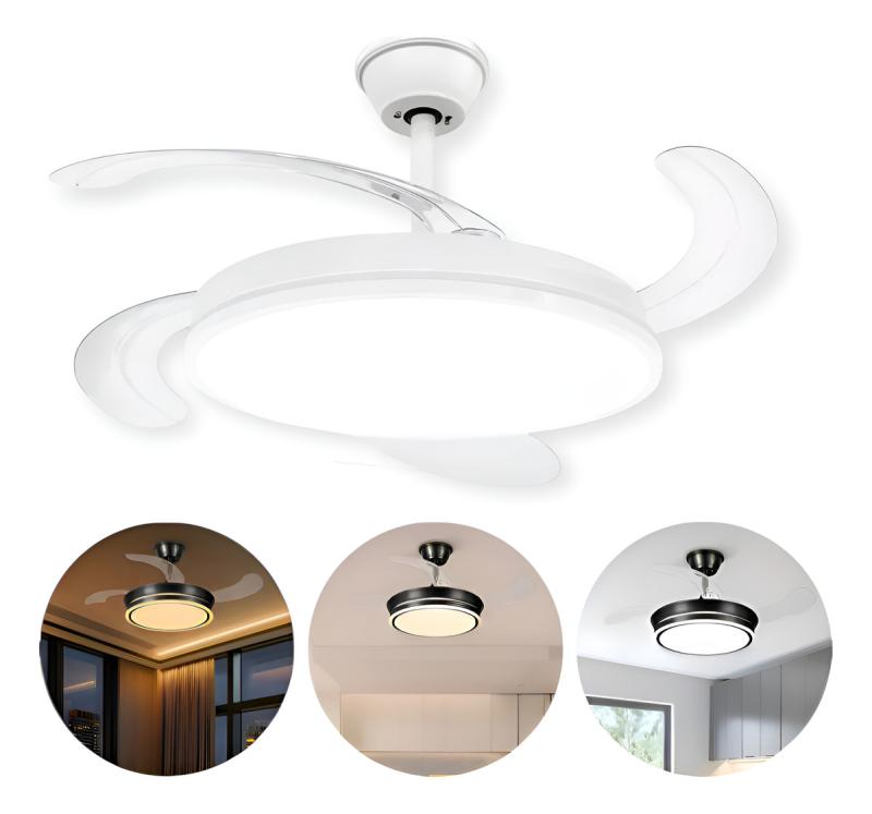Ventilador De Techo Retráctil Luz Led Control Remoto