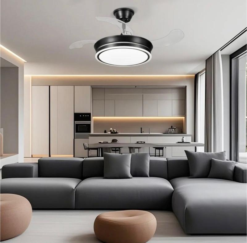 Ventilador De Techo Retráctil Luz Led Control Remoto