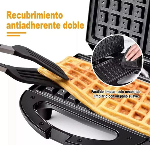 Waflera Eléctrica Antiadherente Teflón