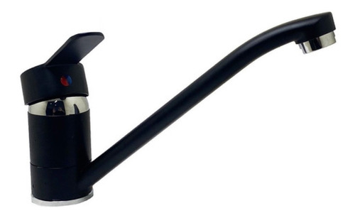 Canilla Griferia Cocina Mesada Negra Diseño Monocomando