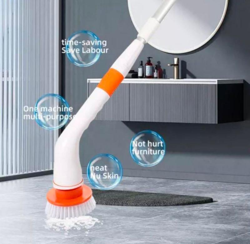 Cepillo De Limpieza Recargable Con 7 Cabezales Carga Usb