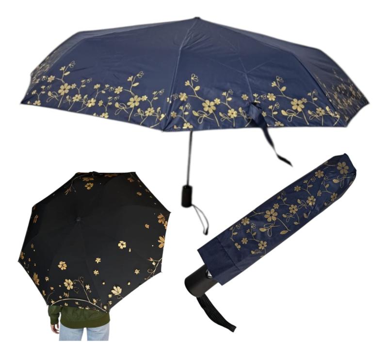 Paraguas Plegable Y Semiautomático Resistente Al Viento