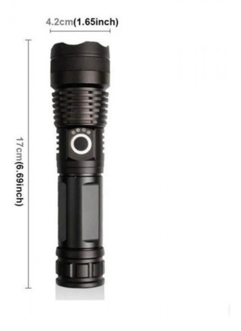 Linterna Tactica Led P50 Recargable Usb Zoom Caza Camping