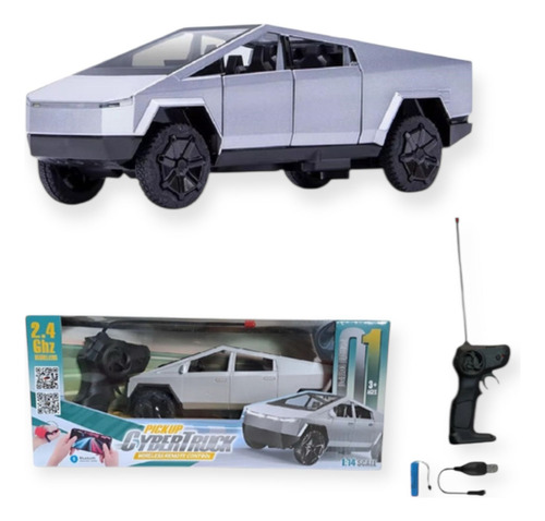 Auto Control Remoto Pickup Cybertruck Escala 1:14 Con Luz