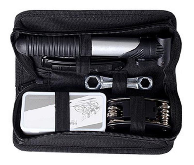 Kit Reparacion Bicleta Parche Solución Llaves Y Estuche Bici