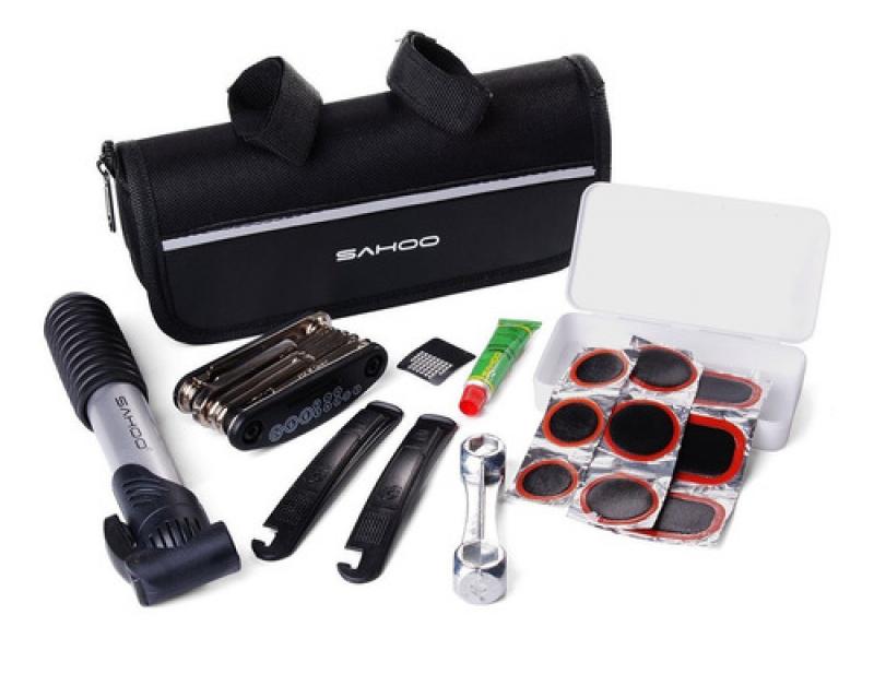 Kit Reparacion Bicleta Parche Solución Llaves Y Estuche Bici