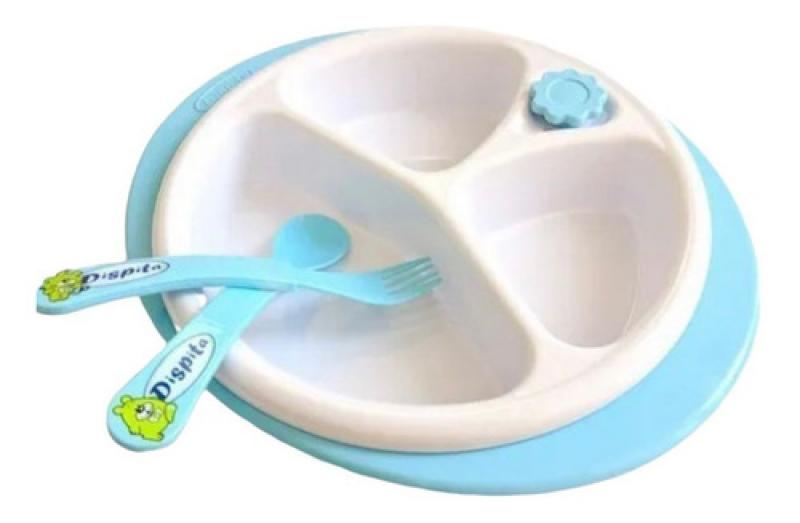 Plato Térmico Involcable Para Bebé Antideslizante Cubiertos