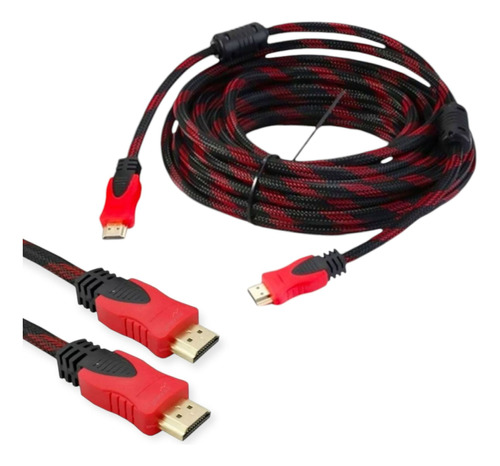Cable Hdmi 20 Metros Doble Filtro Mallado Punta Dorada