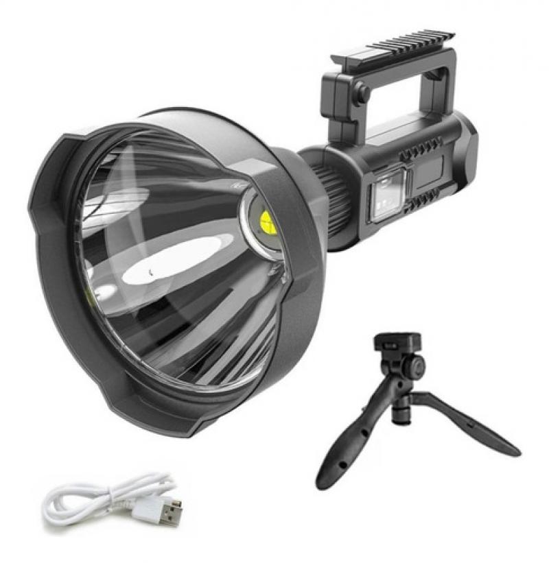 Reflector Busca Huella Led Recargable Usb Carga En Auto