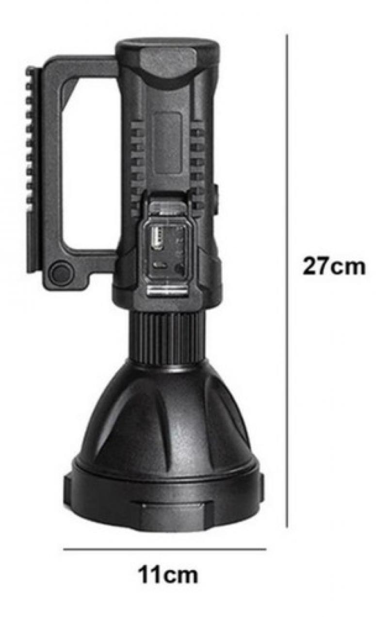 Reflector Busca Huella Led Recargable Usb Carga En Auto