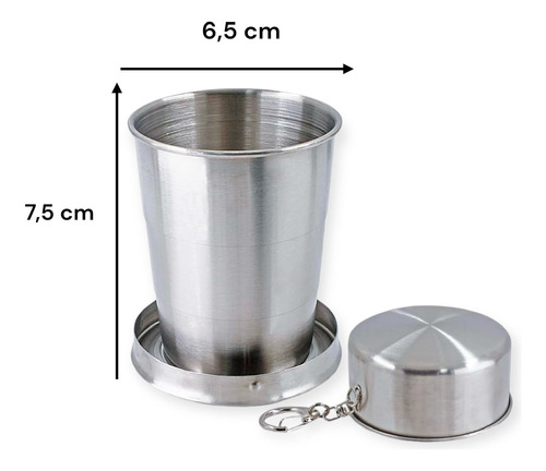 Vaso Plegable Telescopico Acero Inoxidable