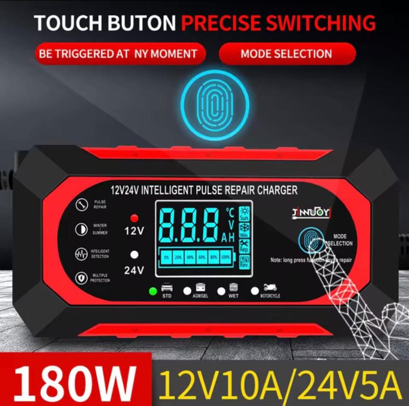 Cargador De Batería Para Auto Y Moto 12 V Inteligente