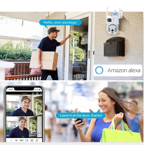 Cámara De Seguridad Exteriores De 8mp Doble Lente Pro Wifi