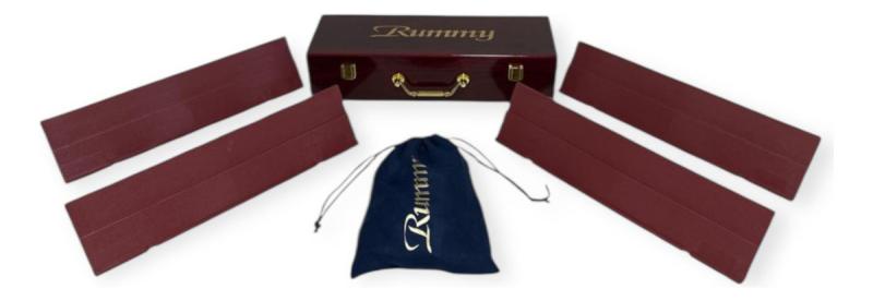 Juego De Mesa Rummy Burako Valija De Madera Premium