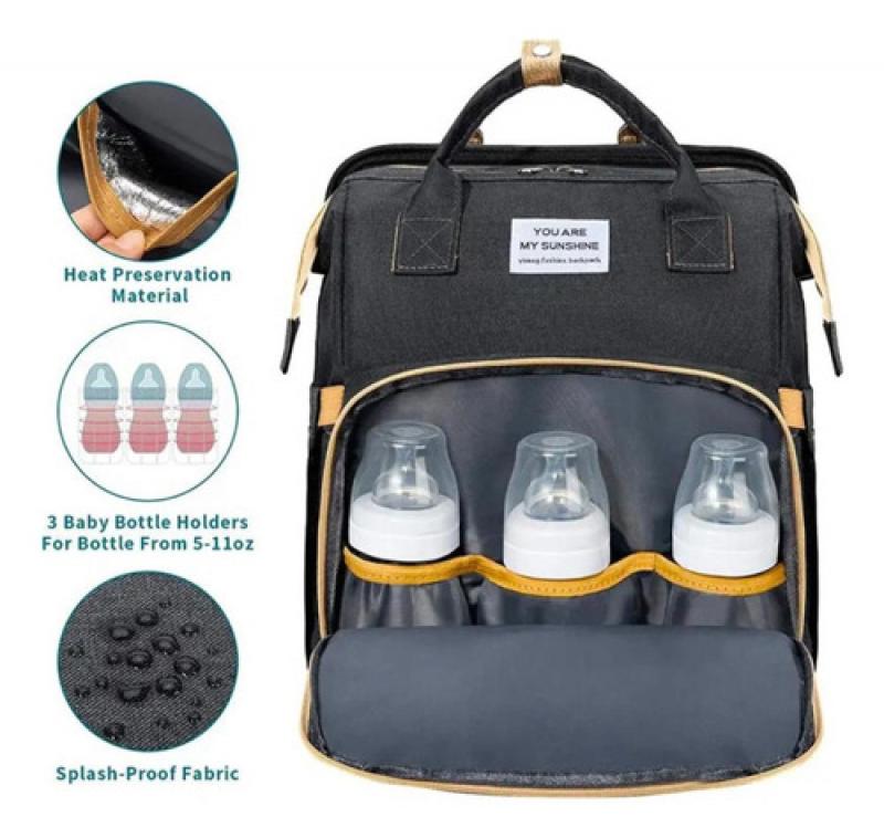 Mochila Maternal Cuna Cambiador Bolsillo Termico Impermeable