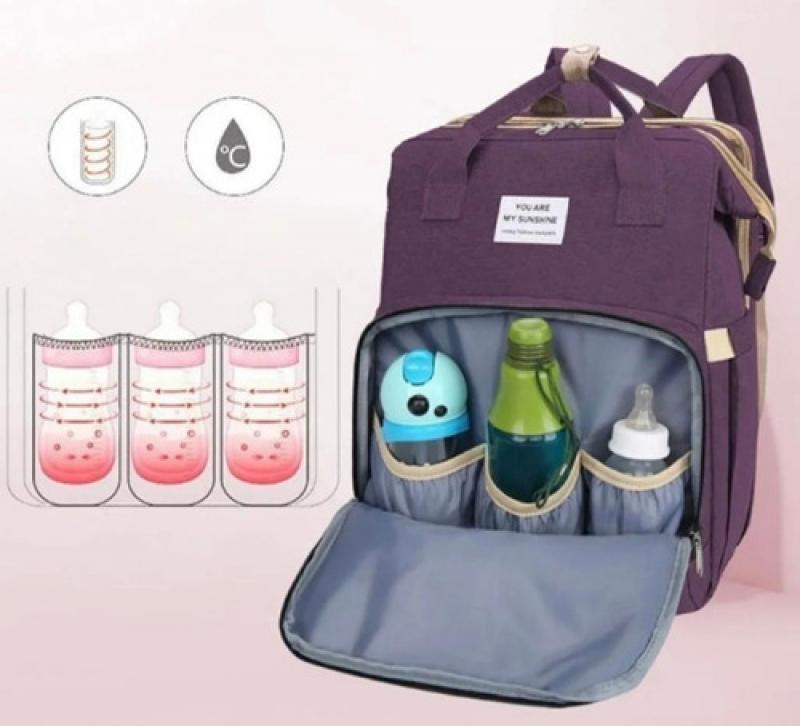 Mochila Maternal Cuna Cambiador Bolsillo Termico Impermeable