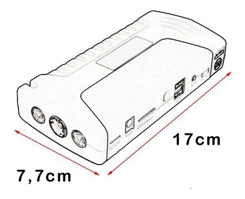Arrancador Auto Moto 12v Batería Portátil Cargador Usb