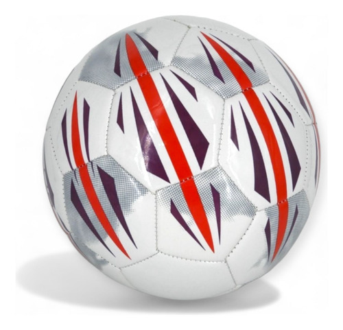 Pelota De Futbol N°5 Campeonato Argentino Violeta Con Rojo