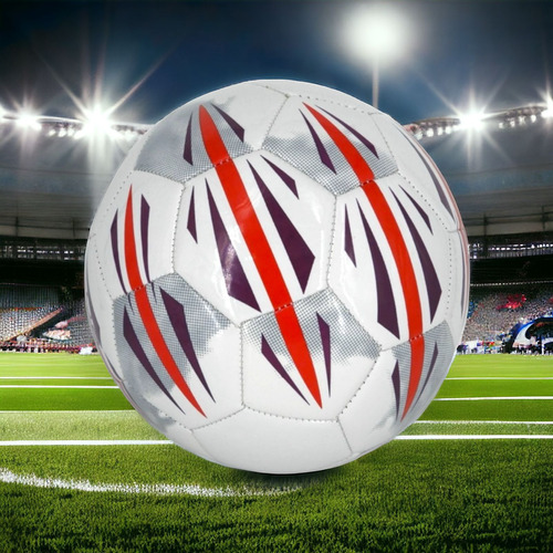 Pelota De Futbol N°5 Campeonato Argentino Violeta Con Rojo