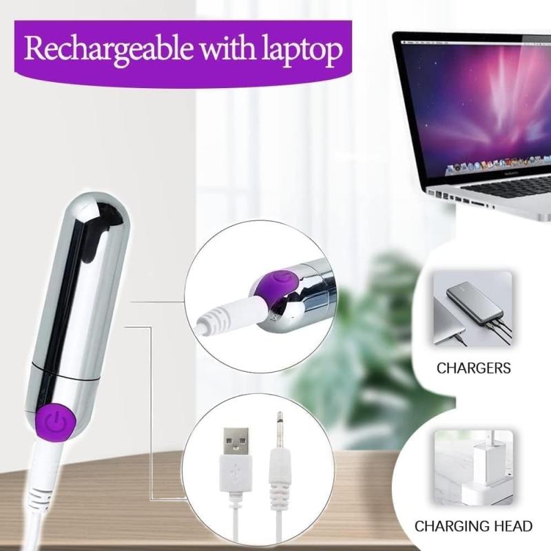 Bala Vibradora Recargable Usb Multifunción Estimula Clítoris