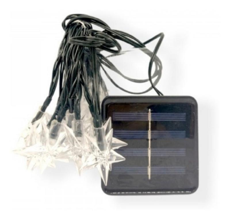 Guirnalda Solar 5mts 20 Luces Estrellas Multicolor