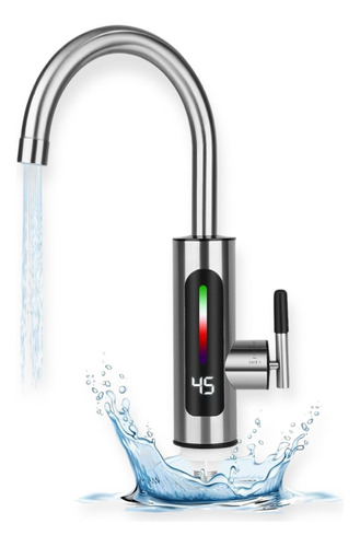 Canilla Grifería Electrica Acero Inox Con Calentador Rapido