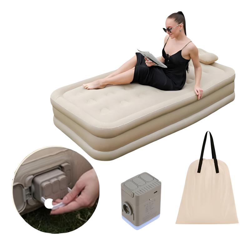 Colchon Inflable Cama Individual Con Bomba De Aire Electrica