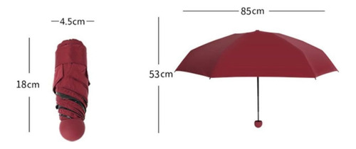 Paraguas De Viaje Lluvia Compacto Proteccion Ub