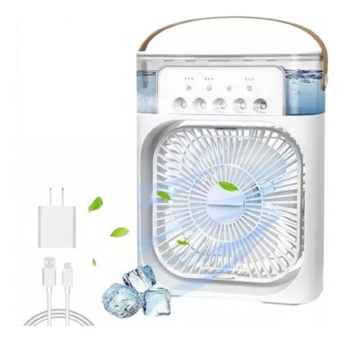 Mini Ventilador Humidificador Aire Frio Con Hielo