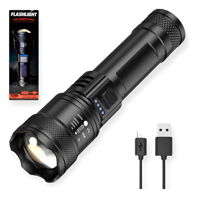 Linterna Portatil Tactica Recargable Usb Camping