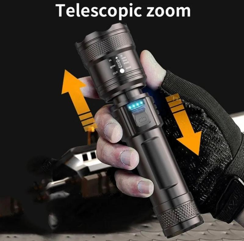 Linterna Portatil Tactica Recargable Usb Camping