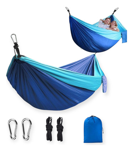Hamaca Paraguaya 2 Plazas Tela Reforzada Camping + Cuerdas
