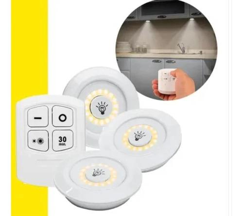 Kit Luces Led Blancas Control Remoto X3 Inalámbrica