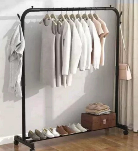 Perchero Exhibidor De Ropa Metálico Con Rueditas