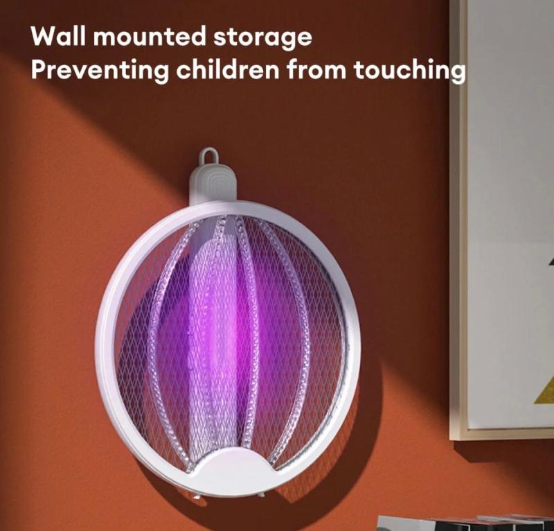 Raqueta Mata Insectos Plegable 2 En 1 Recargable Usb