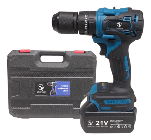 Kit Taladro Atornillador Batería 21v 13 Mm