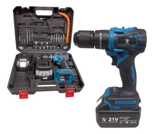 Kit Taladro Atornillador Batería 21v 13 Mm