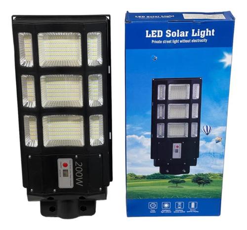 Luminaria Solar Lampara De Calle 200w Sensor De Movimiento